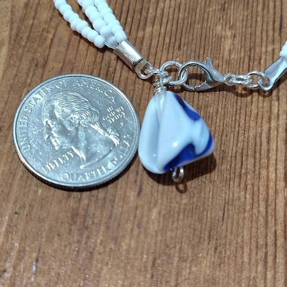 Ladies Beaded White Handmade Multi-Strand Bracelet, Ladies Beaded Bracelet - Picture 5 of 8